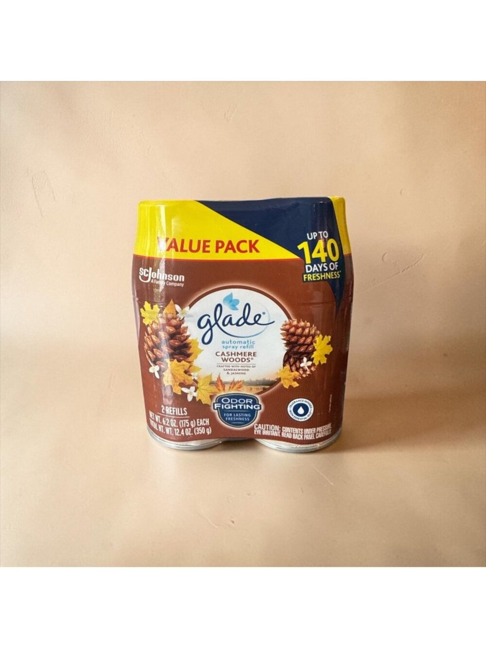 2 Glade Automatic Spray Refill  Cashmere Woods 6.2 Oz